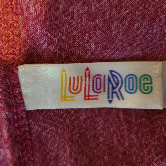 LULAROE HIGH LOW SHORT SLEEVE SIMPLY COMFORT PULLOVER BURGUNDY SHADE SIZE 3XL - Picture 2 of 7